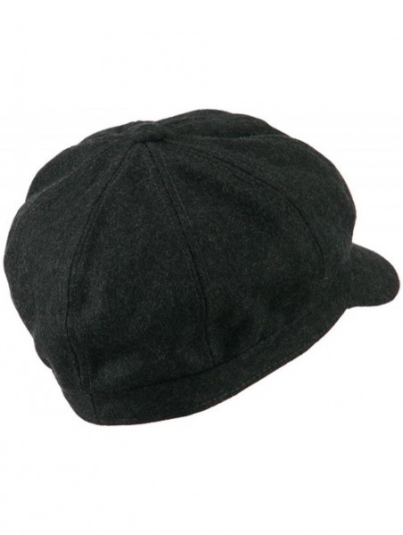 Newsboy Caps Wool Solid Spitfire Hat - Dark Grey - CG11I67LSVL $28.22