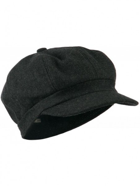 Newsboy Caps Wool Solid Spitfire Hat - Dark Grey - CG11I67LSVL $28.22