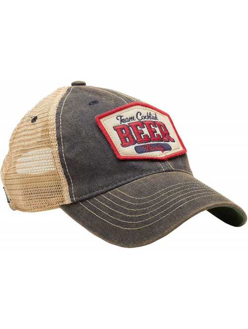 Baseball Caps Beer Thirty Mesh Trucker Hat - Navy Hat (Red w/Navy) - CJ11MX8M5QV $34.54