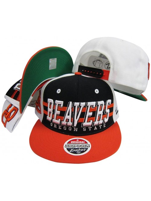 Baseball Caps Oregon State Beavers Three Tone Plastic Snapback Adjustable Plastic Snap Back Hat/Cap - CP116DCWZJF $34.86