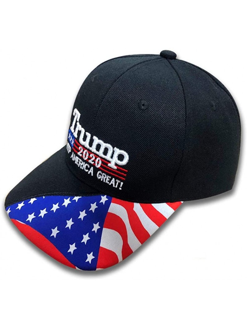 Baseball Caps Make America Great Again Donald Trump USA Cap Adjustable Baseball Hat - Black 5 - C118WGOYTYD $11.80