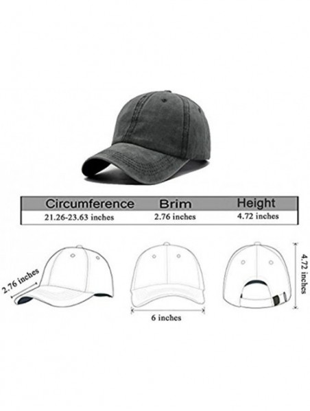 Baseball Caps Unisex Pocket Sloth Vintage Jeans Adjustable Baseball Cap Cotton Denim Dad Hat - Black 1 - CV18N88MMXK $15.80