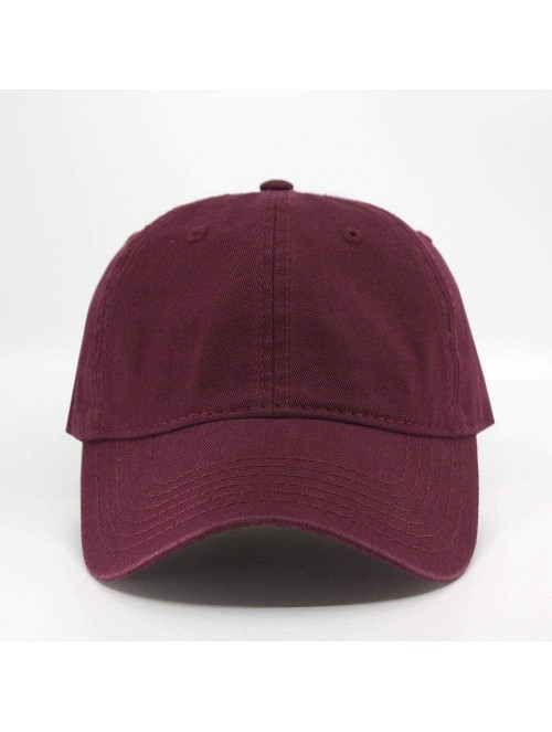 Baseball Caps Classic Washed Cotton Twill Low Profile Adjustable Baseball Cap - Maroon - CC12C7ZA3PN $17.52