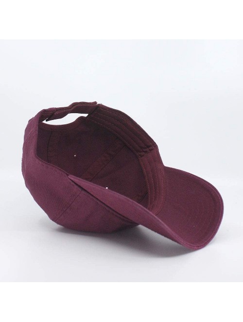 Baseball Caps Classic Washed Cotton Twill Low Profile Adjustable Baseball Cap - Maroon - CC12C7ZA3PN $17.52