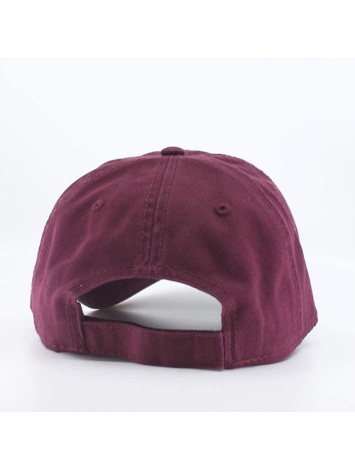 Baseball Caps Classic Washed Cotton Twill Low Profile Adjustable Baseball Cap - Maroon - CC12C7ZA3PN $17.52