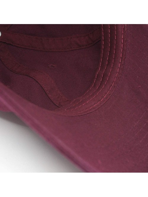 Baseball Caps Classic Washed Cotton Twill Low Profile Adjustable Baseball Cap - Maroon - CC12C7ZA3PN $17.52