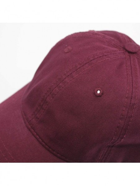 Baseball Caps Classic Washed Cotton Twill Low Profile Adjustable Baseball Cap - Maroon - CC12C7ZA3PN $17.52