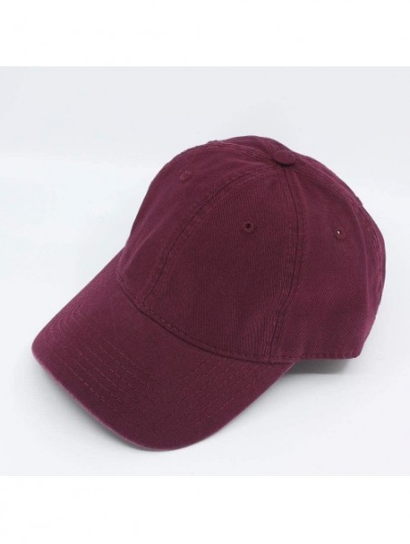 Baseball Caps Classic Washed Cotton Twill Low Profile Adjustable Baseball Cap - Maroon - CC12C7ZA3PN $17.52