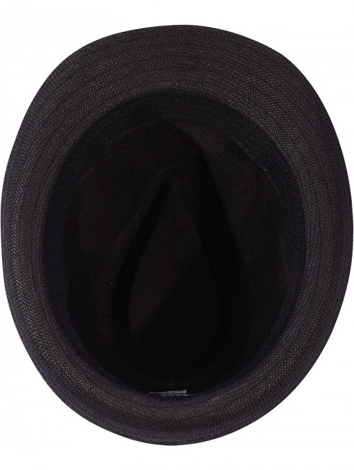 Fedoras Vintage Unisex Fedora Hat Classic Timeless Light Weight - 2121 - Black - CT18ARQ5GNL $16.22