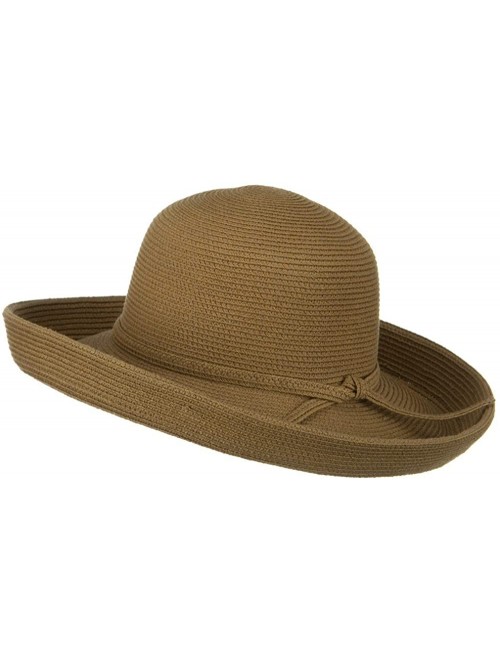 Sun Hats UPF 50+ Cotton Paper Braid Large Kettle Brim Hat - Bronze - Multicoloured - CR116MT0WO9 $52.04