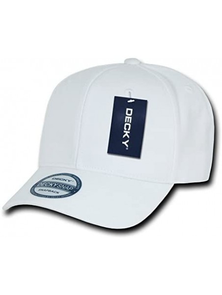 Baseball Caps Acrylic Curved Bill Snapbacks - White - CS11M63QVP9 $13.22