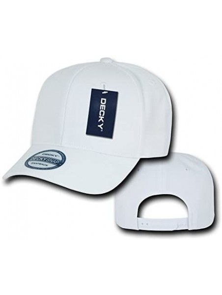 Baseball Caps Acrylic Curved Bill Snapbacks - White - CS11M63QVP9 $13.22