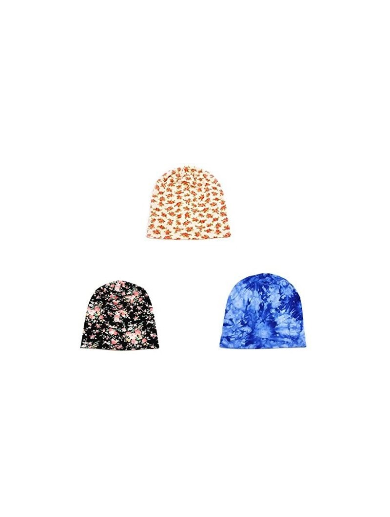 Skullies & Beanies 3 pcs Women's Winter Fashion Beanie Collection - 179hb+405hb-iv+406hb-bl - C511R479XCP $16.28