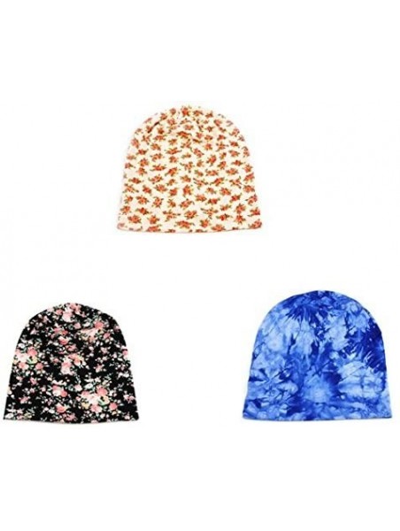 Skullies & Beanies 3 pcs Women's Winter Fashion Beanie Collection - 179hb+405hb-iv+406hb-bl - C511R479XCP $16.28