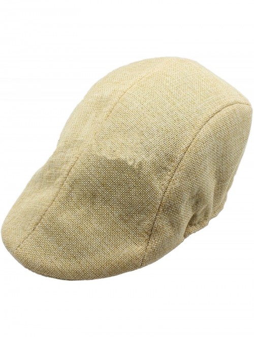 Skullies & Beanies Cotton Male Ladies Casual Newsboy Caps Berets - Cream - CA1872OY02T $12.24