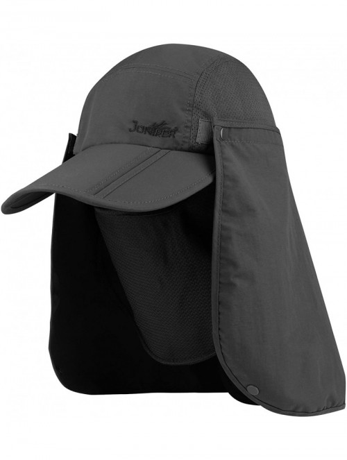 Sun Hats Taslon UV Folding Bill Cap - Charcoal - C511LV4GYOR $29.13