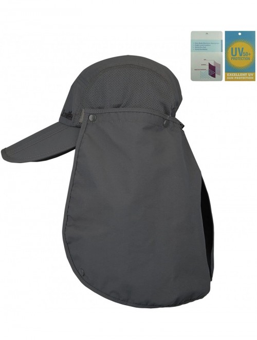 Sun Hats Taslon UV Folding Bill Cap - Charcoal - C511LV4GYOR $29.13