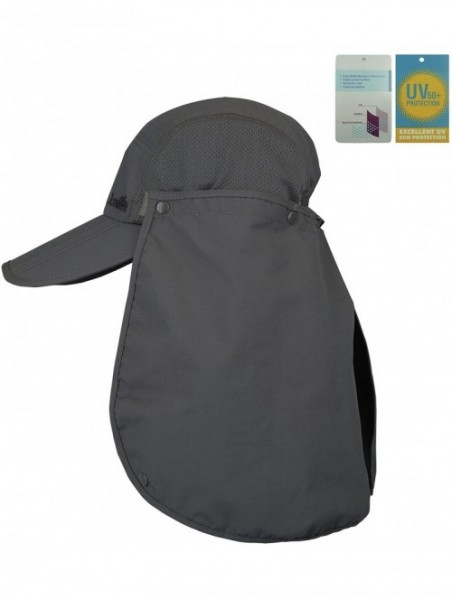 Sun Hats Taslon UV Folding Bill Cap - Charcoal - C511LV4GYOR $29.13