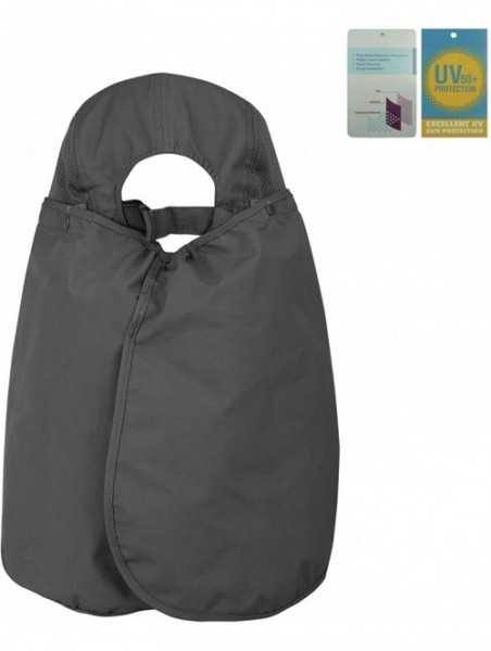 Sun Hats Taslon UV Folding Bill Cap - Charcoal - C511LV4GYOR $29.13