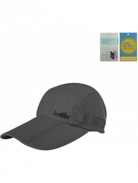 Sun Hats Taslon UV Folding Bill Cap - Charcoal - C511LV4GYOR $29.13