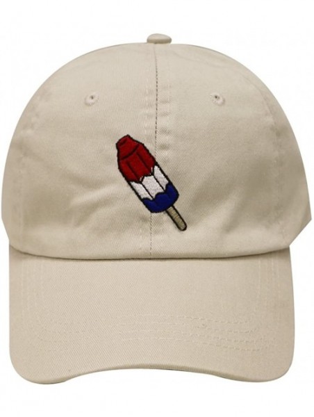 Baseball Caps Firecrackers Ice Cream Cotton Dad Caps - Putty - CB12L9P53ML $16.61