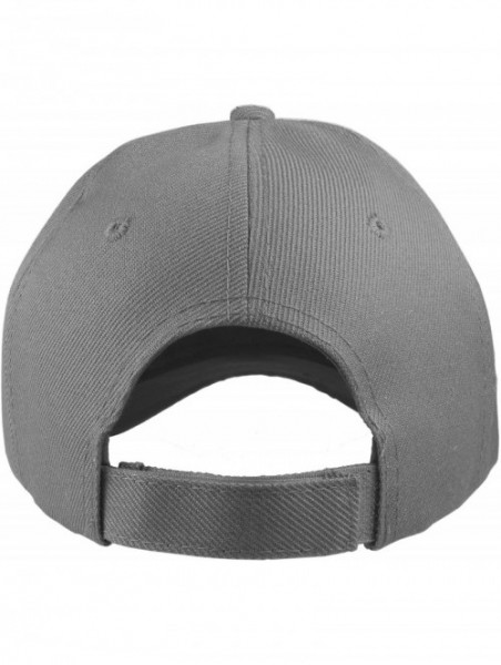 Baseball Caps Plain Blank Baseball Caps Adjustable Back Strap Wholesale Lot 6 Pack - Dark Grey - CK180Z0LNZK $22.00