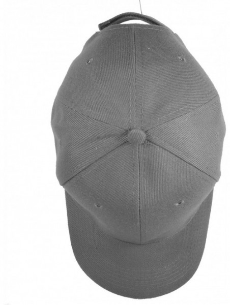 Baseball Caps Plain Blank Baseball Caps Adjustable Back Strap Wholesale Lot 6 Pack - Dark Grey - CK180Z0LNZK $22.00