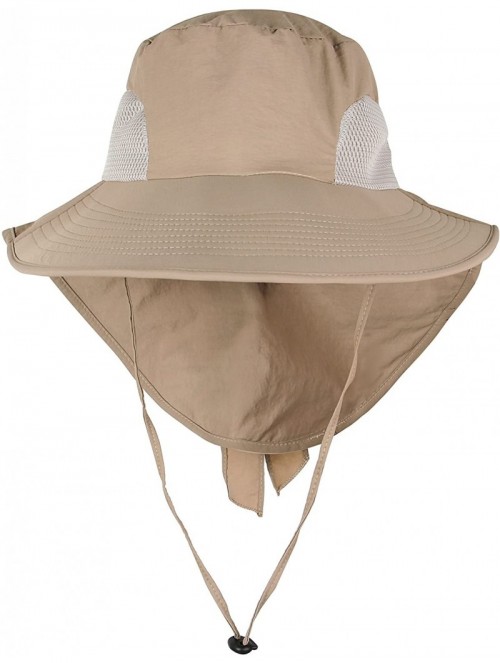 Sun Hats Women's Summer Cover Cap Anti-UV Sun Shade Hat with Bow Adjustable Hats - Khaki - CV182KHAXUL $22.77