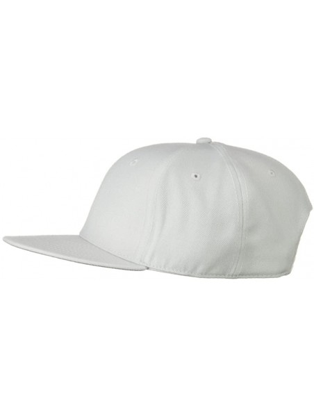 Baseball Caps Wool Blend Flat Visor Pro Style Snapback Cap - White - White - CV11918IK0L $14.43