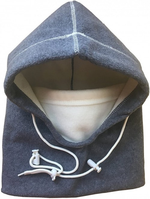 Skullies & Beanies Polarex 6-in-1 Fleece Hood - Grey/Winter White - CM11HUPXYMB $29.43