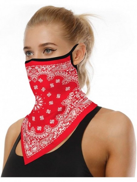 Balaclavas Face Bandana Ear Loops Face Rave Balaclava Scarf Neck Gaiters for Dust Wind Motorcycle Mask Men and Women - CV198O...