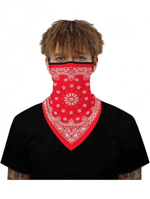 Balaclavas Face Bandana Ear Loops Face Rave Balaclava Scarf Neck Gaiters for Dust Wind Motorcycle Mask Men and Women - CV198O...