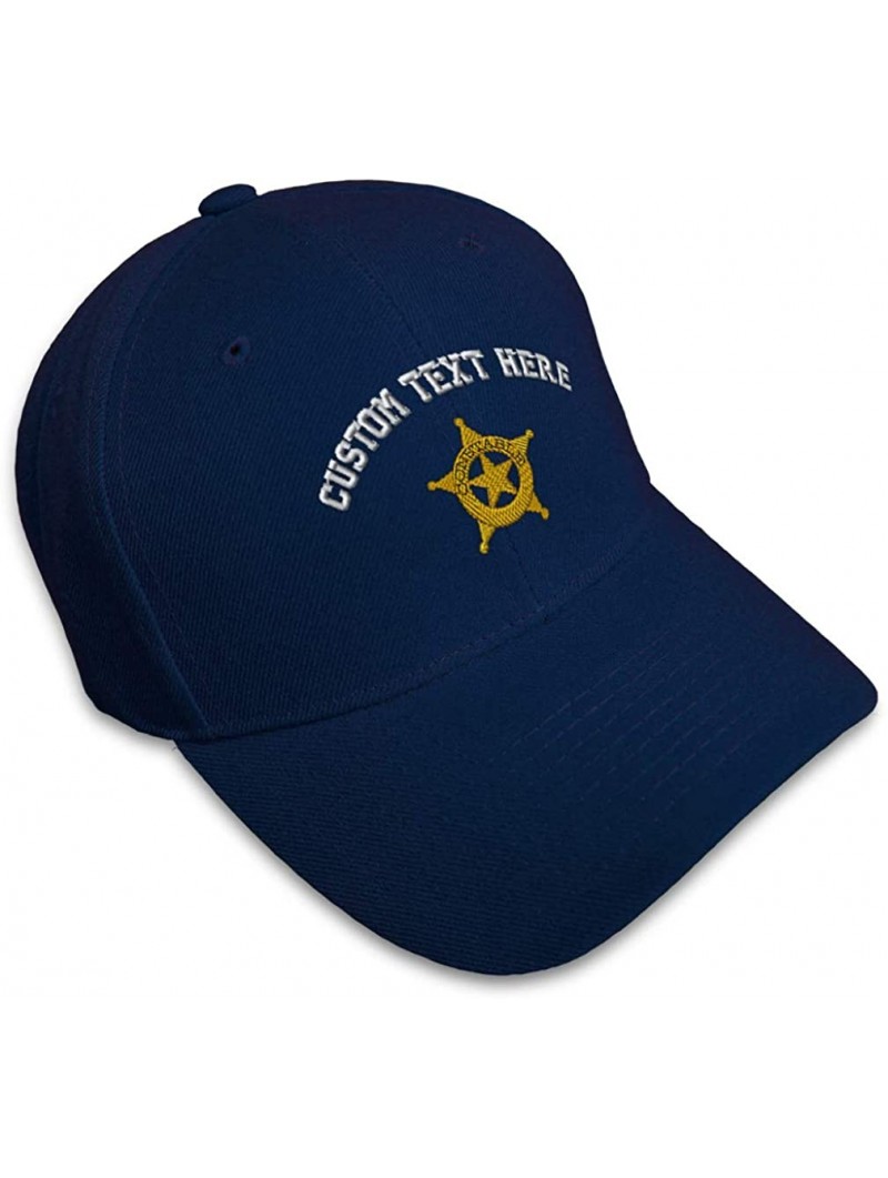 Baseball Caps Custom Baseball Cap Constable Police B Embroidery Dad Hats for Men & Women - Navy - CG18XG37Z2D $30.42