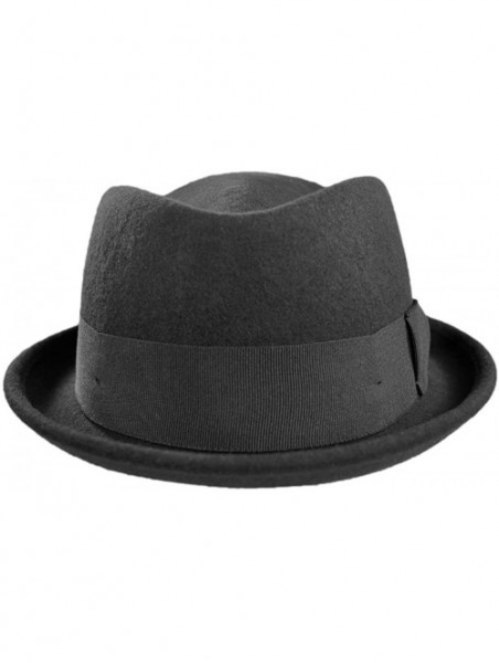 Fedoras Black Crushable Diamond Crown Fedora - Black - C8114H60PHN $54.38