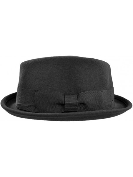 Fedoras Black Crushable Diamond Crown Fedora - Black - C8114H60PHN $54.38