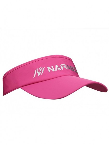 Visors Mens Summer Quick-Dry Run Long Brim Empty Top Baseball Tennis Sun Hat Cap Visor - A100 Rose - C218U690L5R $12.08