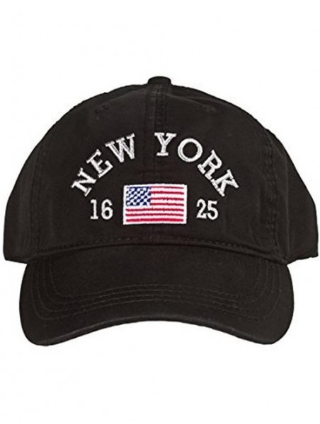 Baseball Caps New York 1625 Vintage Baseball Cap (25 Styles Available) - Black/Silver - CB12NRX46VL $16.10