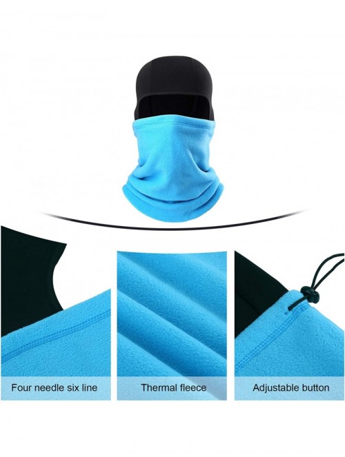 Balaclavas Original Double Layer Fleece - Heavyweight Neck Warmer Balaclava - Blue - C018TRUURN8 $12.06