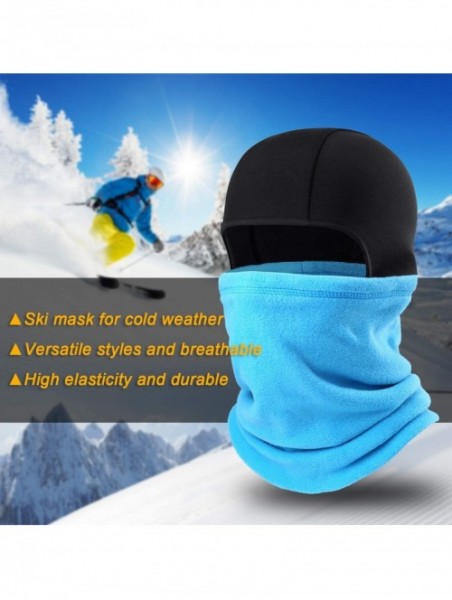 Balaclavas Original Double Layer Fleece - Heavyweight Neck Warmer Balaclava - Blue - C018TRUURN8 $12.06