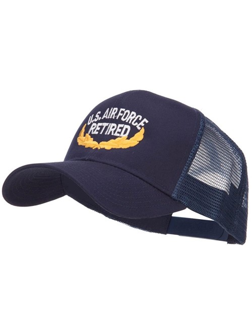 Baseball Caps US Air Force Retired Embroidered Mesh Cap - Navy - CX124YMNZ85 $27.98