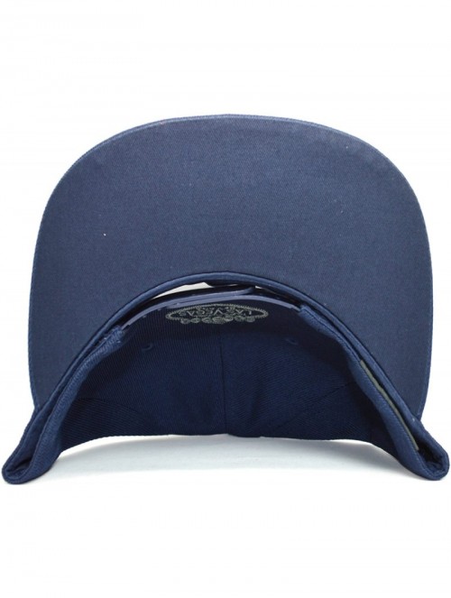 Baseball Caps Welcome Las Vegas Logo Embroidered Flat Bill Baseball Snapback Cap AYO1215 - Navy - CO18EGDYK52 $18.40