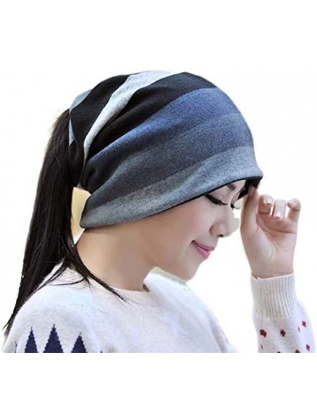 Skullies & Beanies Men Women's Cotton Baggy Slouchy Beanie Chemo Hat Cap Scarf - 4pack-a - C3193TYHR4T $27.95