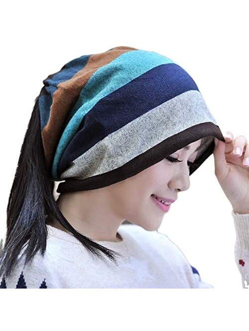 Skullies & Beanies Men Women's Cotton Baggy Slouchy Beanie Chemo Hat Cap Scarf - 4pack-a - C3193TYHR4T $27.95