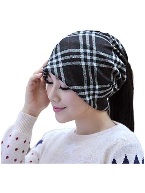 Skullies & Beanies Men Women's Cotton Baggy Slouchy Beanie Chemo Hat Cap Scarf - 4pack-a - C3193TYHR4T $27.95