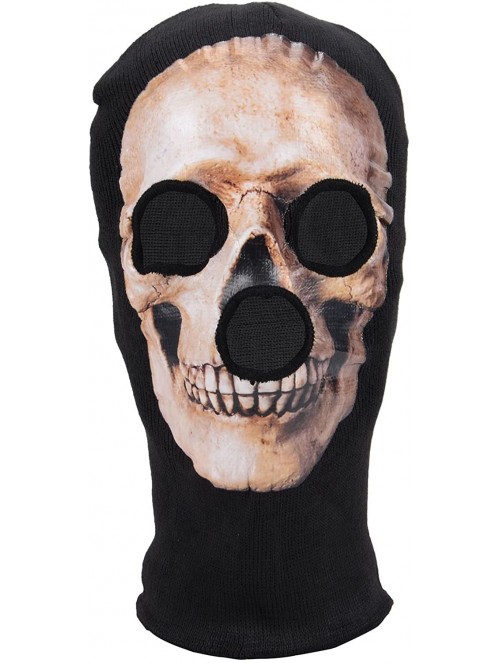 Balaclavas Men's Outdoor Sports Full-Face Balaclava Mask - Gray Skull - CN128V729RH $9.61