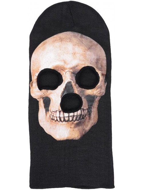 Balaclavas Men's Outdoor Sports Full-Face Balaclava Mask - Gray Skull - CN128V729RH $9.61