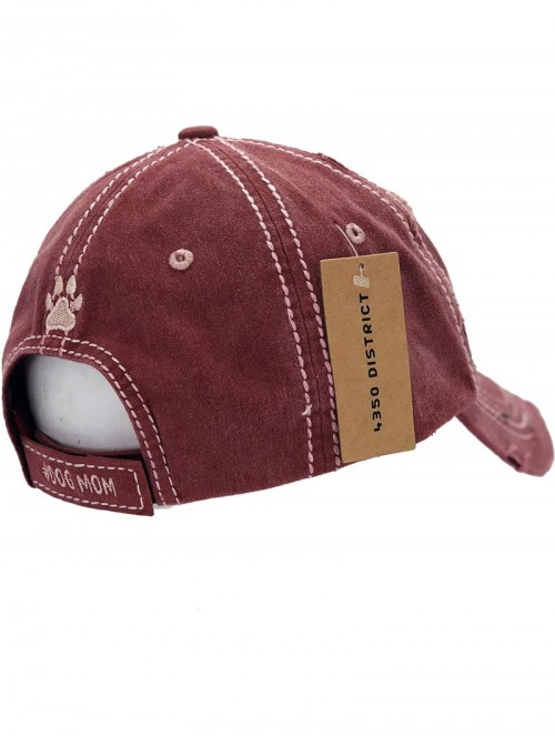 Baseball Caps Womens Baseball Cap Washed Distressed Vintage Adjustable Polo Style Dad hat - Dg Burgundy - CB18YG9ACNI $19.86