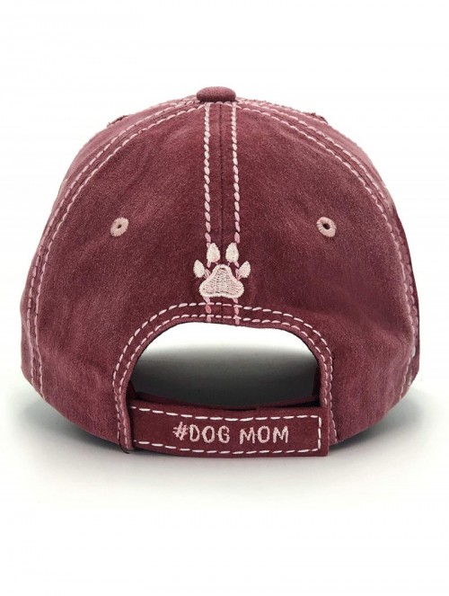 Baseball Caps Womens Baseball Cap Washed Distressed Vintage Adjustable Polo Style Dad hat - Dg Burgundy - CB18YG9ACNI $19.86