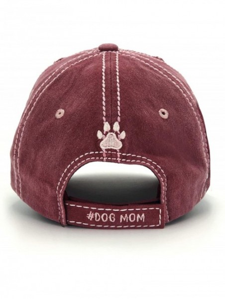 Baseball Caps Womens Baseball Cap Washed Distressed Vintage Adjustable Polo Style Dad hat - Dg Burgundy - CB18YG9ACNI $19.86