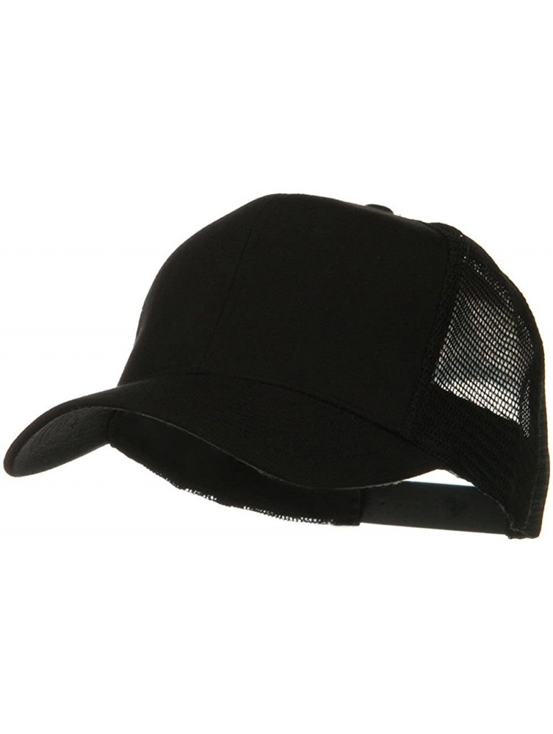 Baseball Caps Caps Solid Cotton Twill Mesh Prostyle Cap - Black - C811918ENJD $11.66